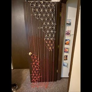 SOLD ELSEWHERE - Beaded boho wall hanging - handmade